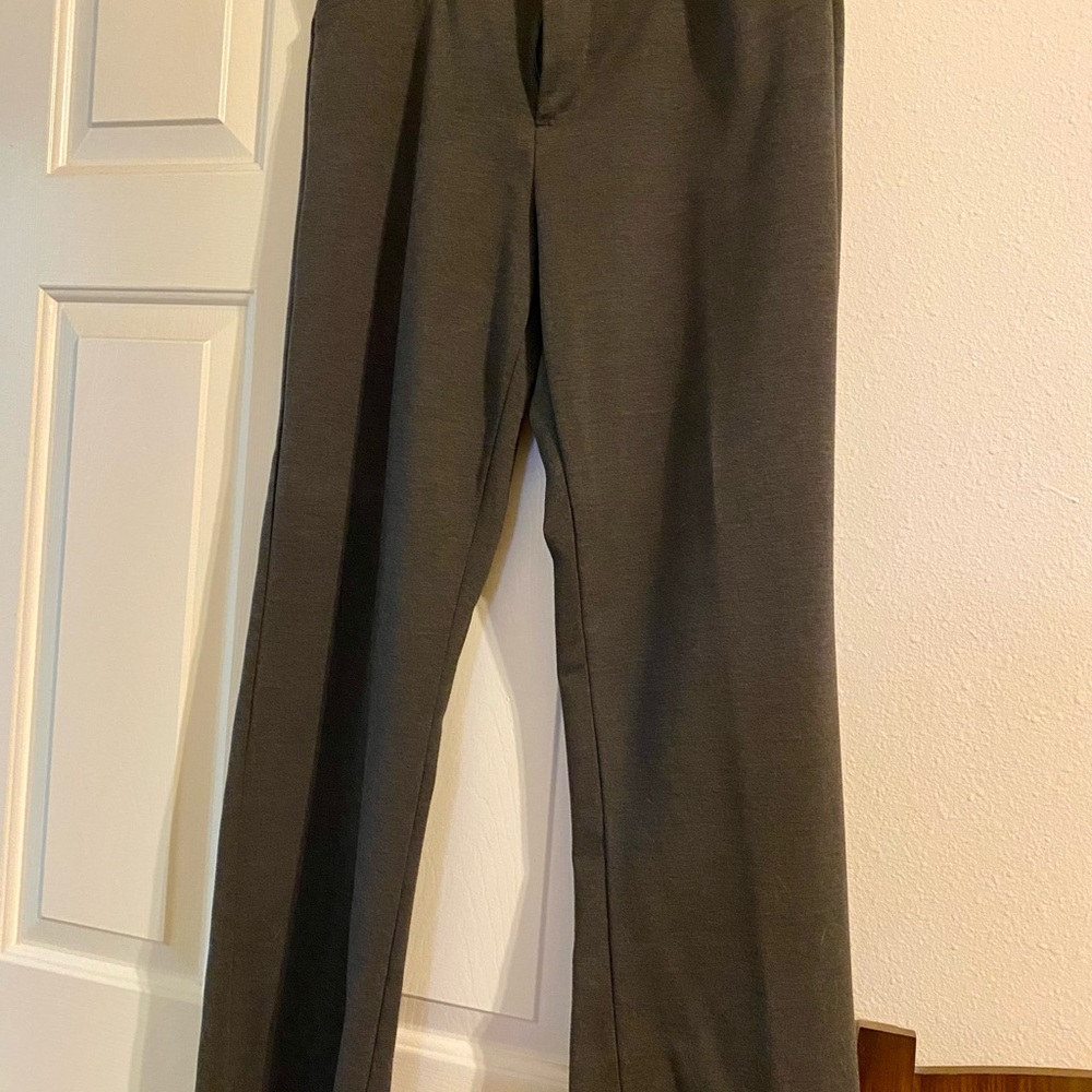 Lee Gray Dress Pants Classic Straight-Leg